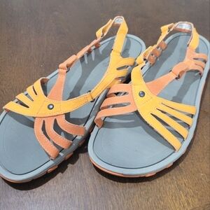 Merrell Enoki Twist Strappy Sandals Orange Adjustable Ankle Strap Size 10